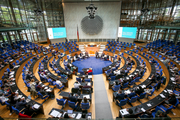 Photo: Plenary Hall at the conference in the Old Bundestag