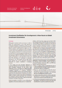 Briefing Paper: Investment facilitation for development: a new route to global investment governance