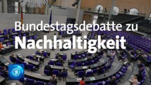 Cover: Bundestagsdebatte zu Nachhaltigkeit