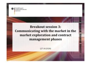 Presentation: Market exploration to promote sustainability outcomes -Christian Gusbeth, Referat ZIB11, Procurement Office of the Federal Ministry of the Interior