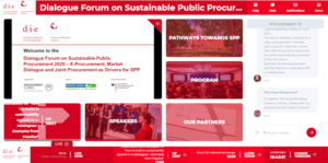 Screenshot: Sustainable Public Procurement: Documentation on the Dialogue Forum 2020