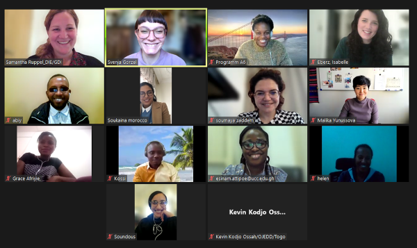 Screenshot of the meeting participants 